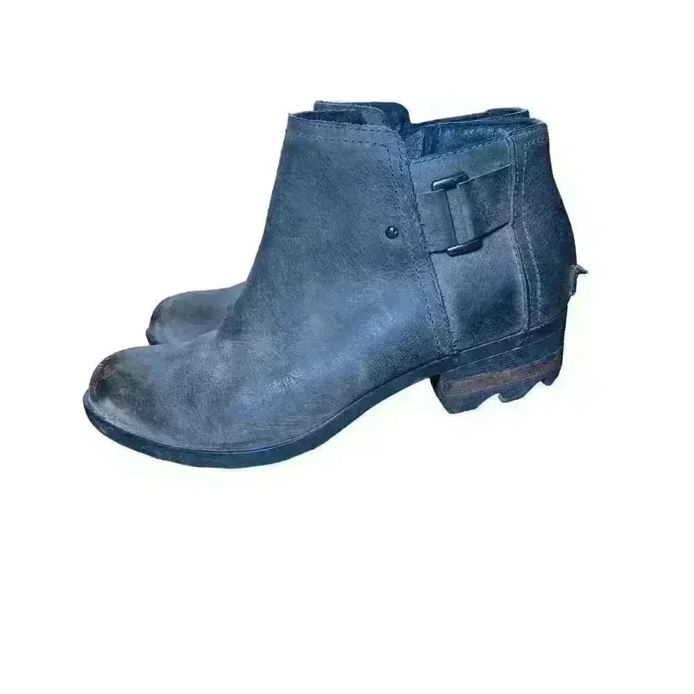 Sorel Lolla ankle boot booties size 7 taupe gray nl2267 - Picture 3 of 7